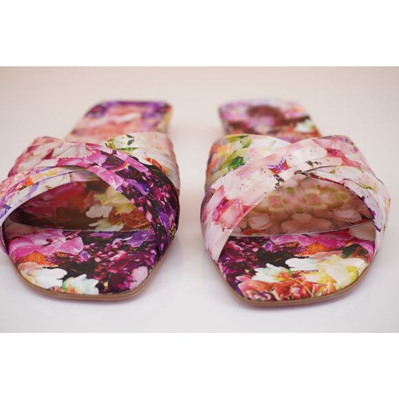 Christian Louboutin Nicol Is Back Slide Sandal SZ 36.5 New Pink Floral $850 Red - Picture 6 of 10